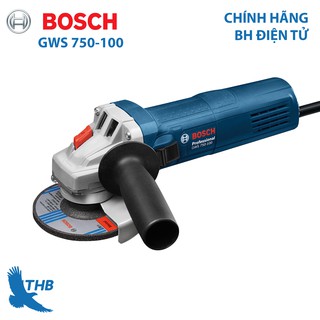 Máy mài góc Bosch GWS 750-100 công suất 750W sử dụng tiện lợi Bảo hành chính hãng 12 tháng