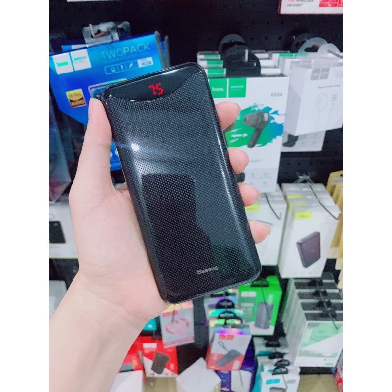 ✔nowship nhanh✔Pin sạc dự phòng siêu mỏng báo LED sạc nhanh baseus 10000mah-20000mah cho iphone samsung oppo huawei