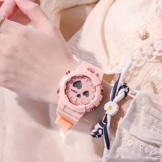 Đồng hồ điện tử nam nữ Sport S024T mặt trái tim cực đẹp, kiểu dáng thể thao cá tính, full chức năng | BigBuy360 - bigbuy360.vn