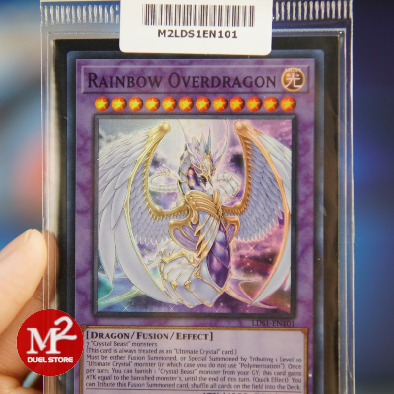 Lá bài Yugioh LDS1-EN101 Rainbow Overdragon - Ultra Rare PURPLE - Đóng gói theo tiêu chuẩn M2SCCQ-Lite