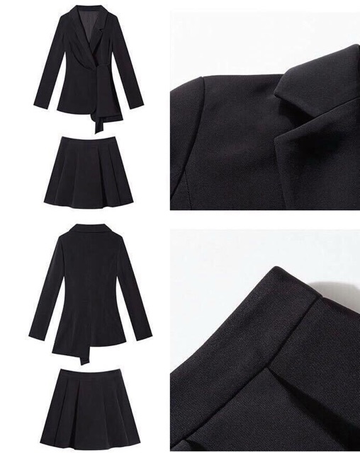 Áo dáng vest đen thanh lịch