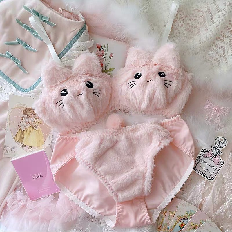 Bộ đồ lót mèo bông