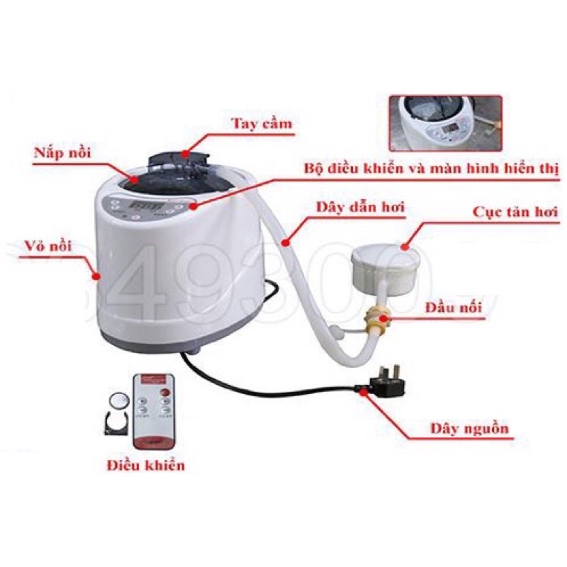 COMBO Nồi xông hơi 2l Hero + Lều xông tam giác tặng kèm bịch lá xông