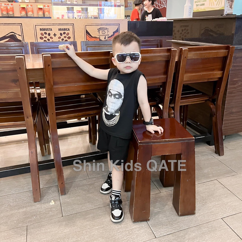 ***Free Ship Extra Plus***Bộ Ba Lỗ Chào Hè In Hình Cực Chất Dành Cho Bé Đi Học,Đi Du Lịch, Đi Dạo Phố Sang-Xịn-Min