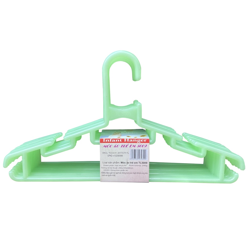 10 cái móc áo quân trẻ em nhựa cao cấp  TL5009 - 10c