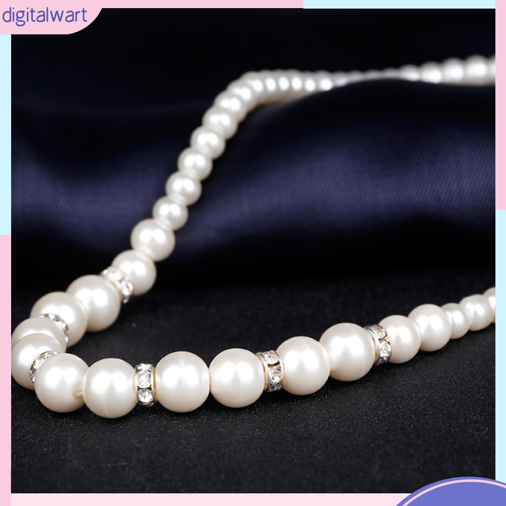 Bộ trang sức bằng hợp kim đính đá / ngọc trai giả sang trọng hợp thời trang cho phái nữ