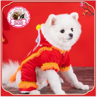 Bộ áo con lân TẾT 2021 cho chó mèo loại 4 chân