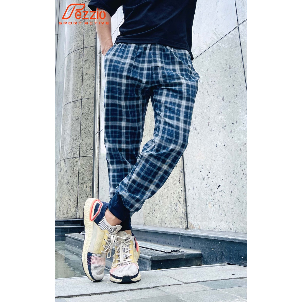 Quần jogger nam , quần dài nam caro , quần dài hàn quốc ,  quần nam caro Fezzio chính hãng