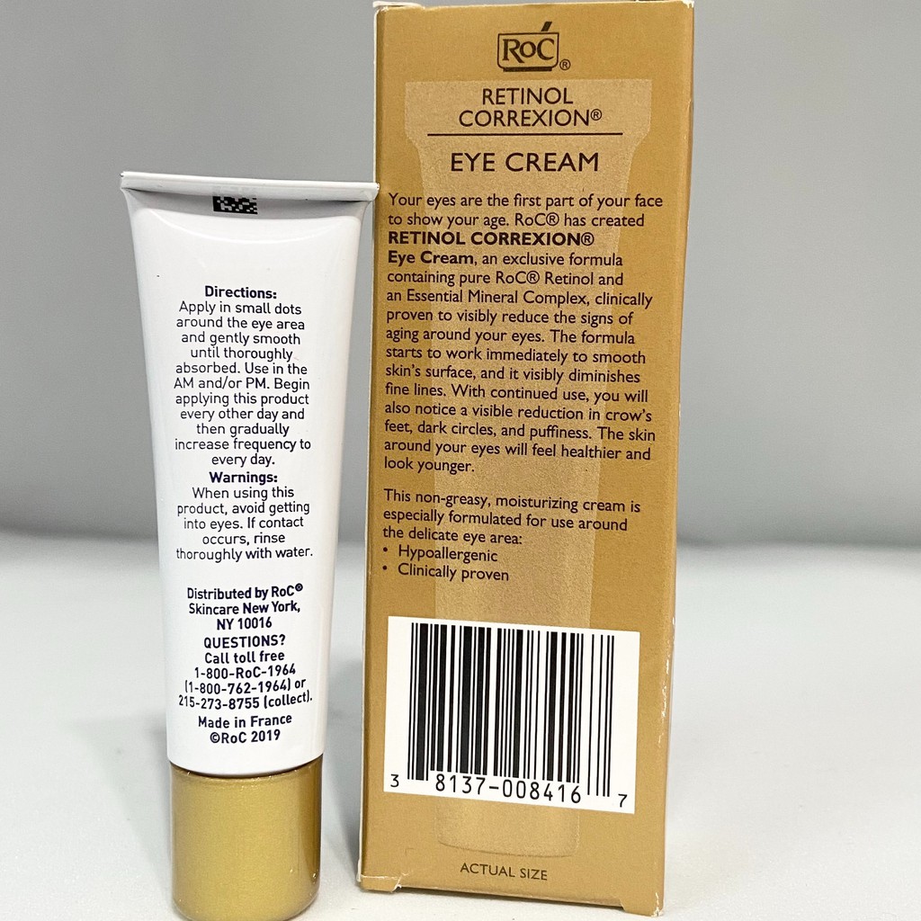 Kem dưỡng vùng mắt ROC RETINOL CORREXION EYE CREAM 15ml