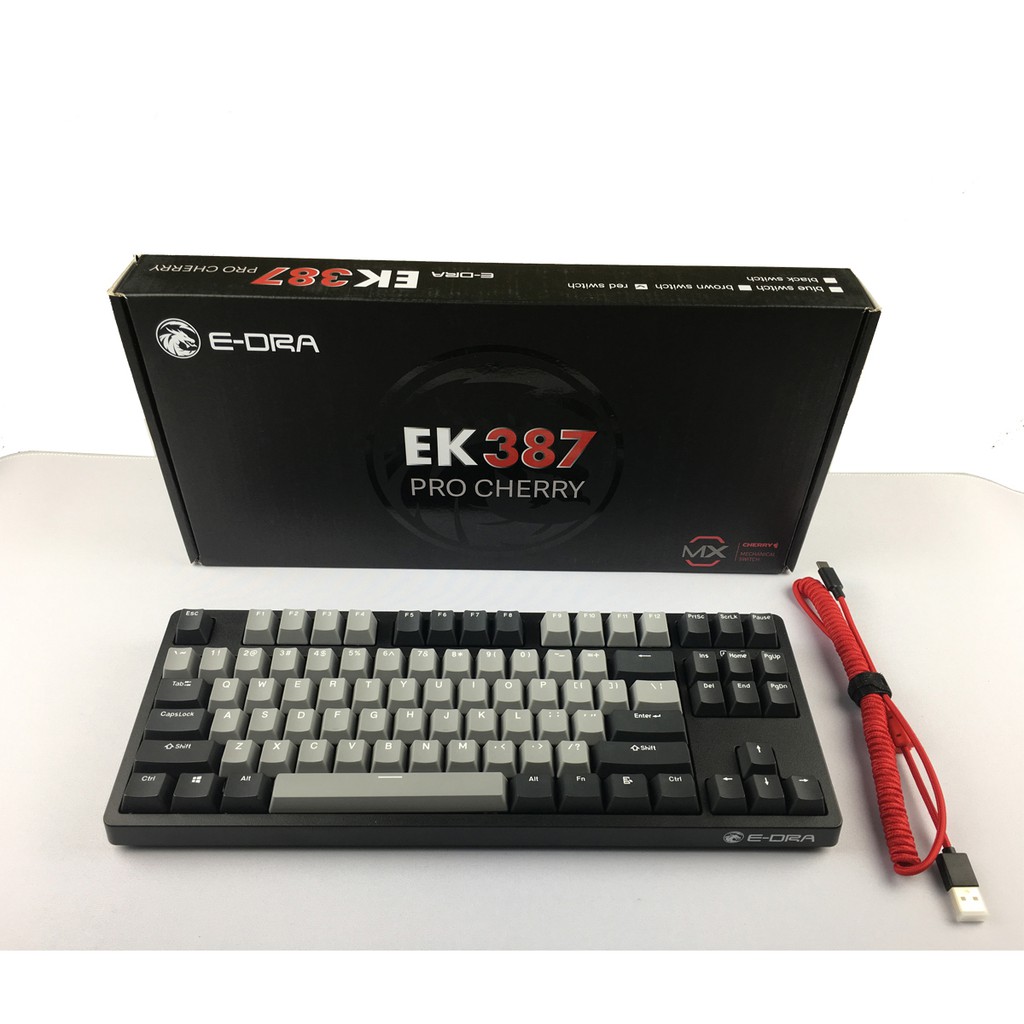 Bàn phím cơ E-Dra EK387 pro CHERRY switch cực chất, bảo hành 2 năm