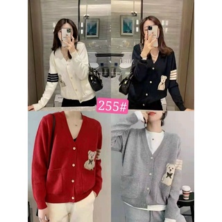 Áo khoác cardigan len gấu