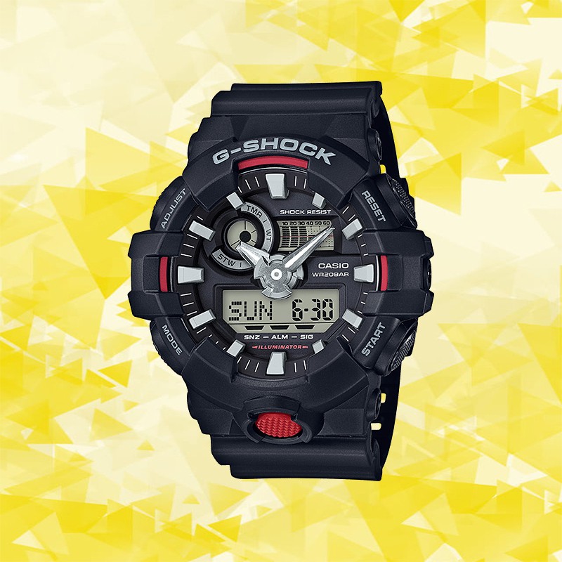 Đồng hồ thể thao nam nữ G-Shock GA-700-1A Dây cao su