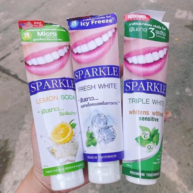 KEM ĐÁNH TRẮNG RĂNG SPARKLE THÁI LAN TUÝP 100GR