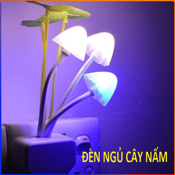Đèn ngủ led  hình cây nấm cám biến ánh sáng avatar