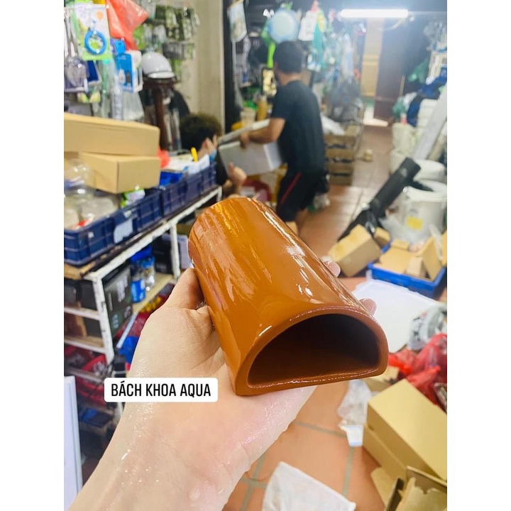 Ống gốm dài cho bể cá