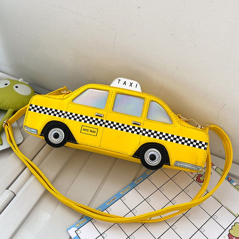 Túi Đeo Chéo Da PU Chống Thấm Nước In Chữ Taxi Thời Trang Cho Nữ