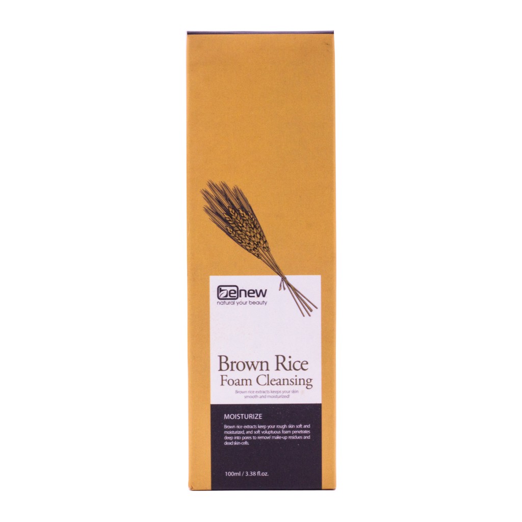 Sữa Rửa Mặt Sáng Da Hàn Quốc Mầm Gạo Lúa Mạch Benew Brown Rice Brightening 100ml