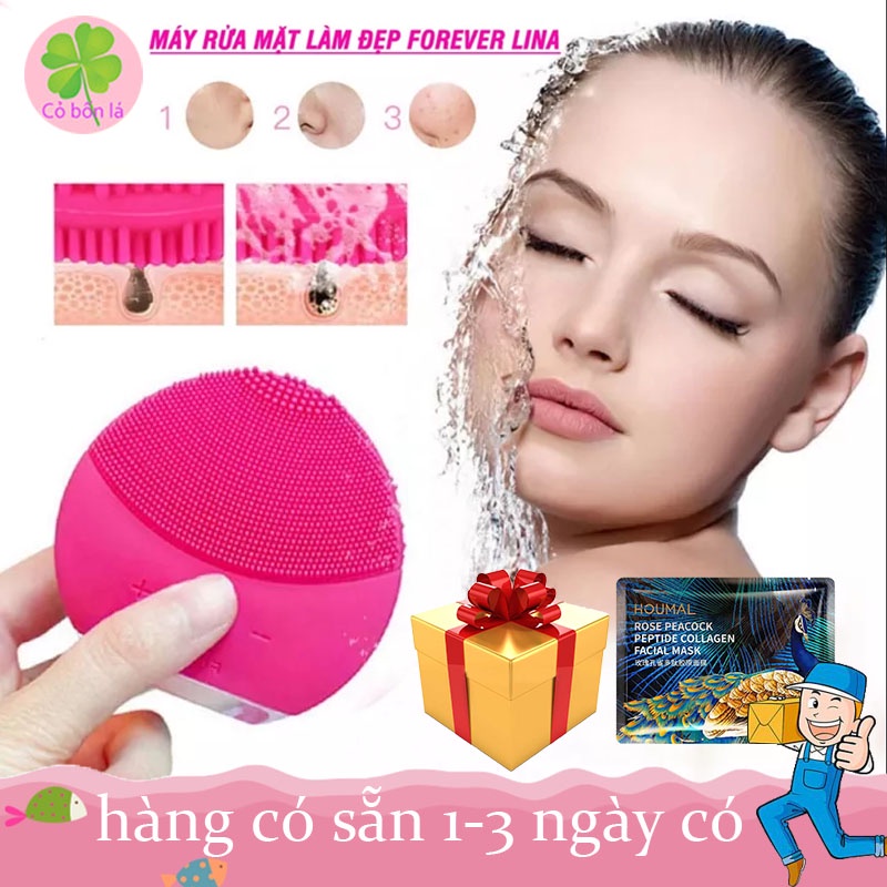 Máy Rửa Mặt Công Nghệ Sóng Âm Máy Rửa Mặt FOREVER Mini Làm Sạch Bụi Bẩn Chất Nhờn Massger Mặt Se Khít Lỗ Chân Lông