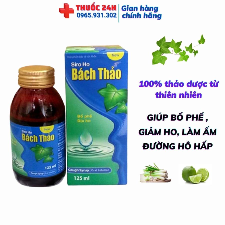 Siro ho Bách Thảo - Hỗ trợ giảm ho, đau họng, ngứa rát cổ họng (chai 125ml)
