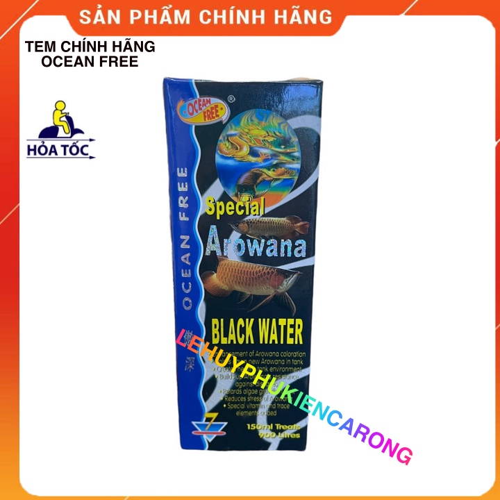 Chai số 7 cá rồng BLACK WATER - Chai Nước Đen - Giảm PH , Tăng Sức Đề Kháng, Phát Triển Màu Sắc Cho Cá Chai 150ml
