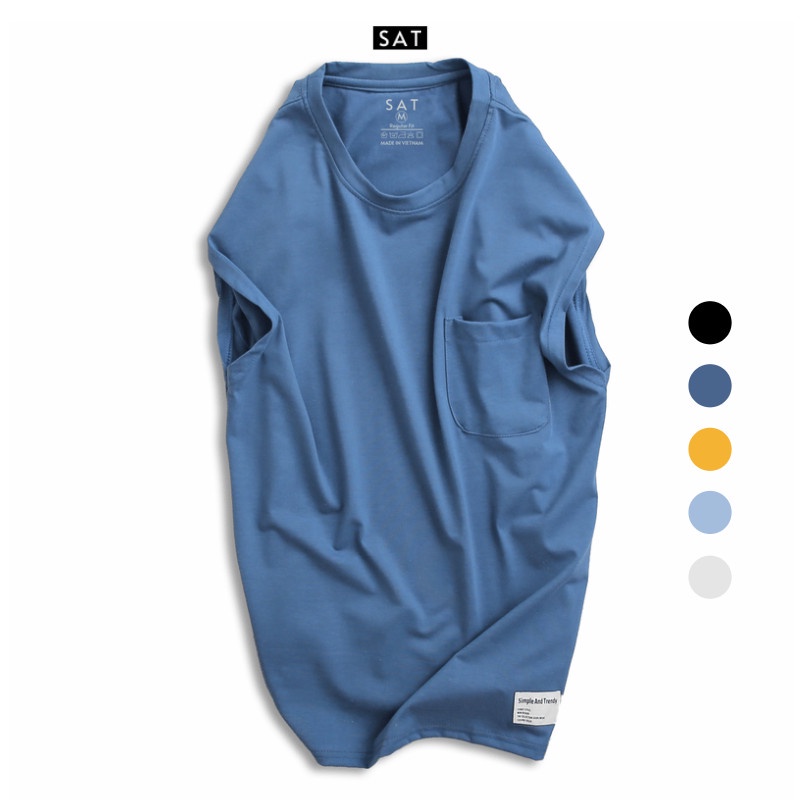 Áo thun ba lỗ tanktop nam trơn TUI-04, vải cotton mềm mịn, dày dặn, sành điệu, chuẩn form SAT