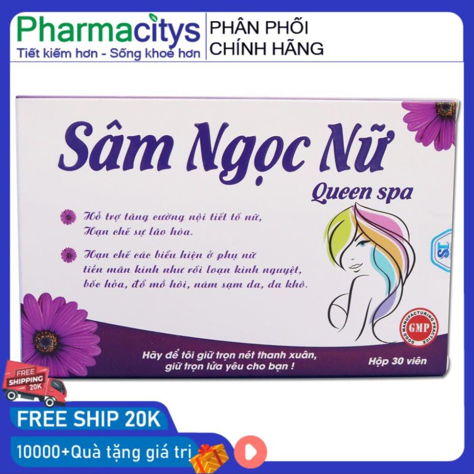 Viên uống tăng nội tiết tố nữ, giảm nám sạm da, ổn định vòng kinh, tăng sinh lý nữ Sâm Ngọc Nữ - Vỉ 30 viên