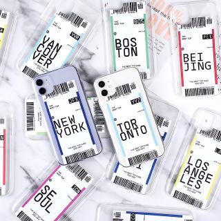 Ốp điện thoại silicon trong suốt họa tiết tên các thành phố dành cho iPhone 11 Pro Max X XS Max XR 7 8 Plus