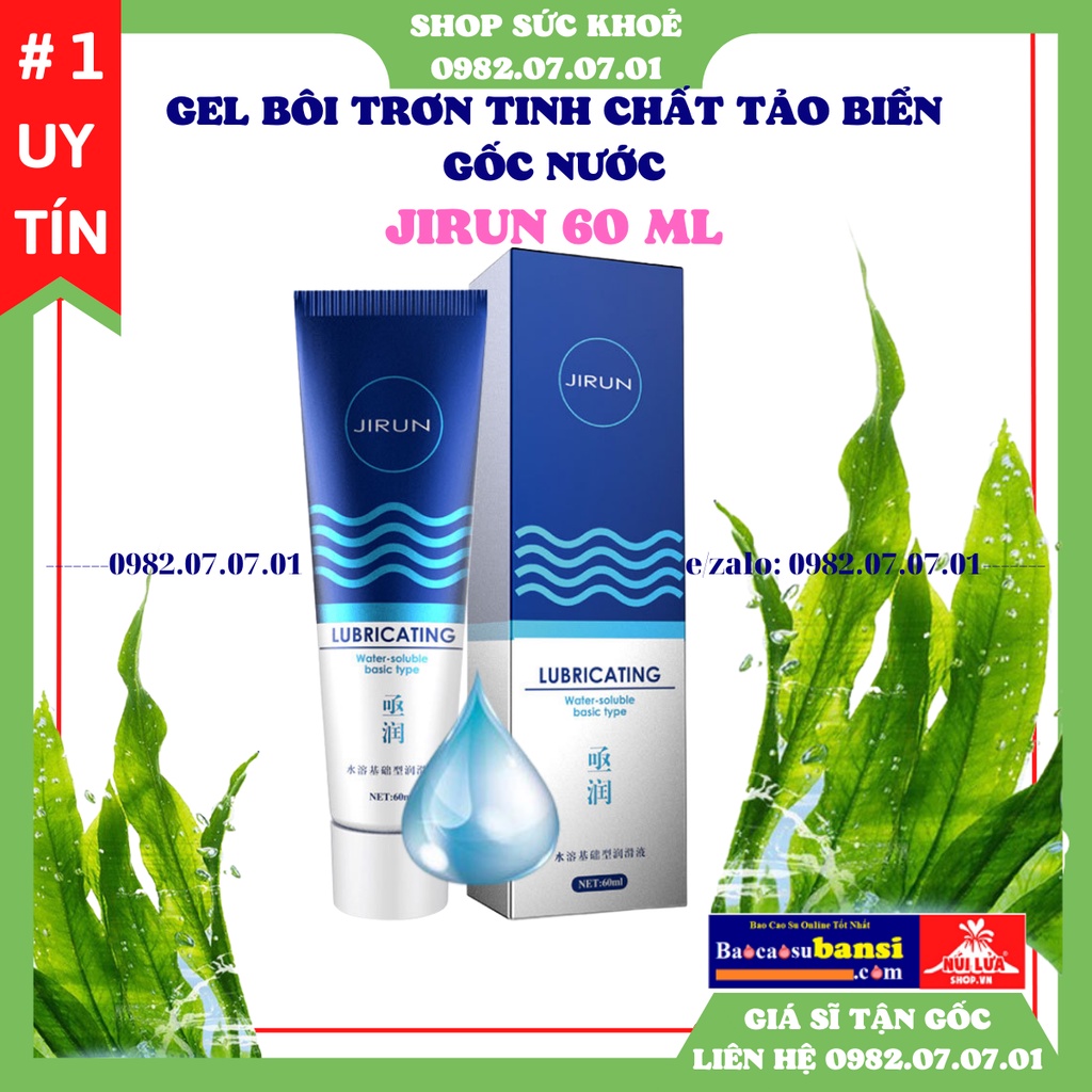 Gel bôi trơn TẢO BIỂN JIRUN 60ml, Tăng cường trơn mượt cho ÂM ĐẠO Nữ, Gel bôi trơn giá rẻ chất lượng, sỉ 0982.07.07.01