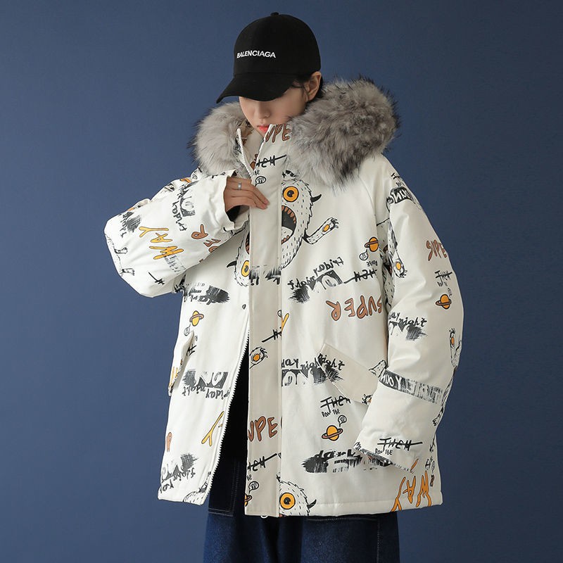 rockmagic cotton-padded jacket women's 2020 new cotton-padded jacket Korean version loose winter thickened couple padded jacket | BigBuy360 - bigbuy360.vn