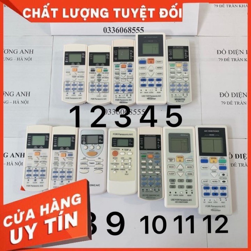 ĐIỀU KHIỂN ĐIỀU HÒA PANASONIC CÁC ĐỜI