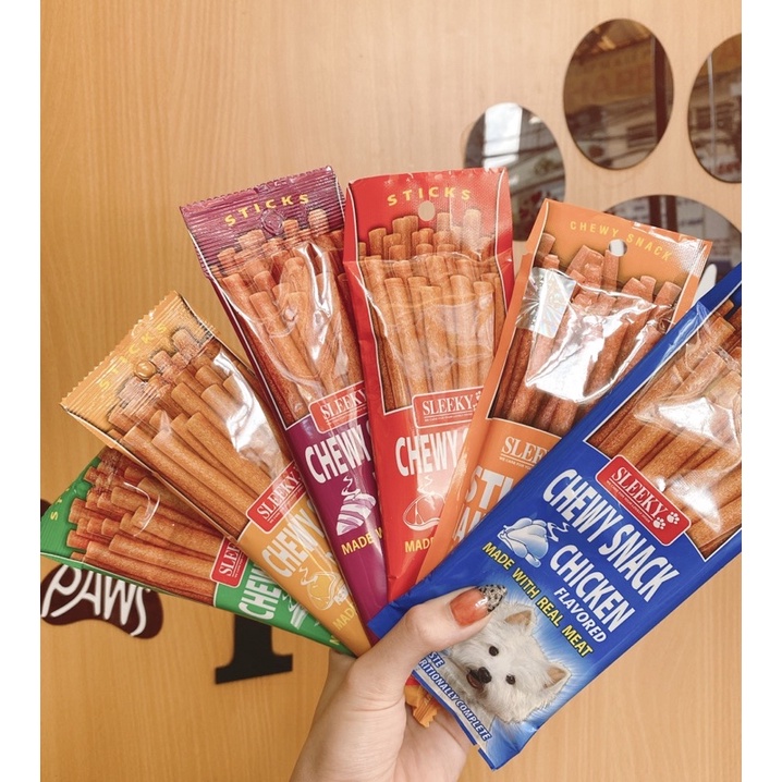 Sleeky chewy snack stick 50g - Snack bánh thưởng que mềm cho chó