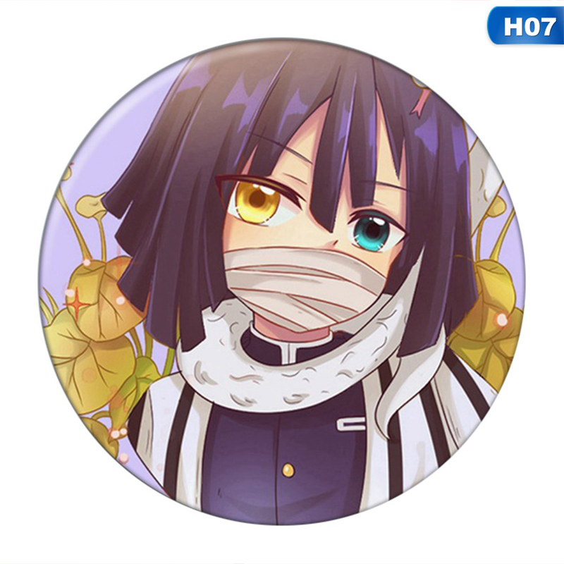 flowersqueen Huy Hiệu Cài Áo Kim Loại Dáng Tròn Phong Cách Anime