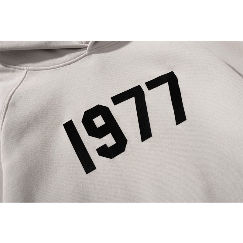 Áo Khoác Hoodie Vải Cotton In Họa Tiết Flocked Thời Trang Unisex 1977