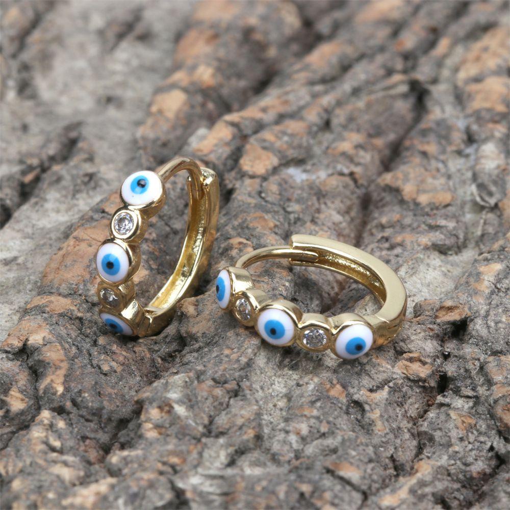 MXGOODS Bông Tai Hình Chữ Nhật / Trái Tim Mini Bằng Đồng Nhiều Màu Phong Cách Hàn Quốc Cho