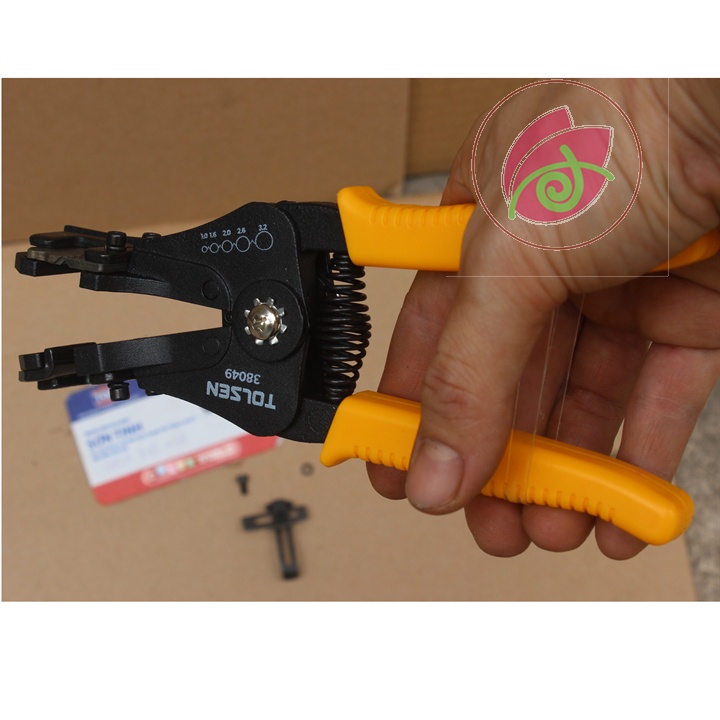 Kìm tuốt dây điện tự động tolsen 38049