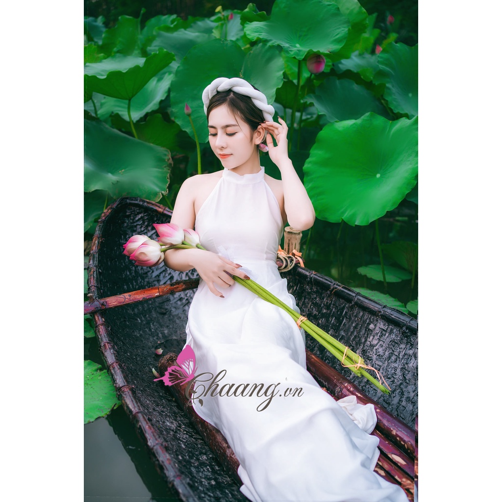 Áo yếm dáng dài ⚡ Kiểu áo dài yếm chụp sen thiếu nữ màu hè TẶNG MẤN | CHA09