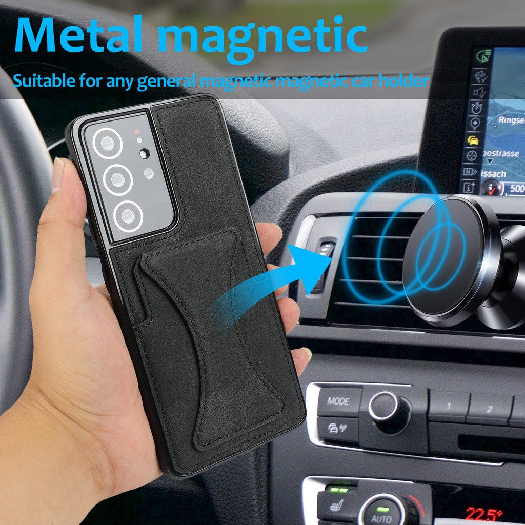 Bao Da Điện Thoại Tích Hợp Ví Và Ngăn Đựng Thẻ Ẩn Cho Samsung Galaxy S22 S21 Note 20 Ultra S22+