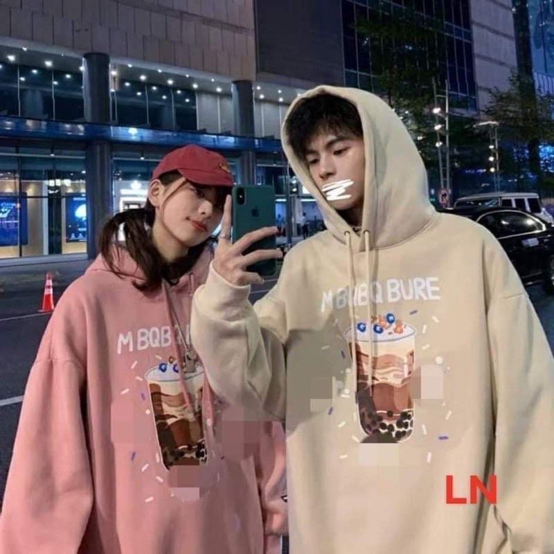 Áo hoodie trà sữa MBQ TH6