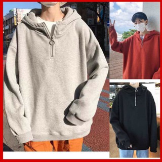 Áo Hoodie Trơn Phối Zip 3 Màu ( kèm ảnh thật )