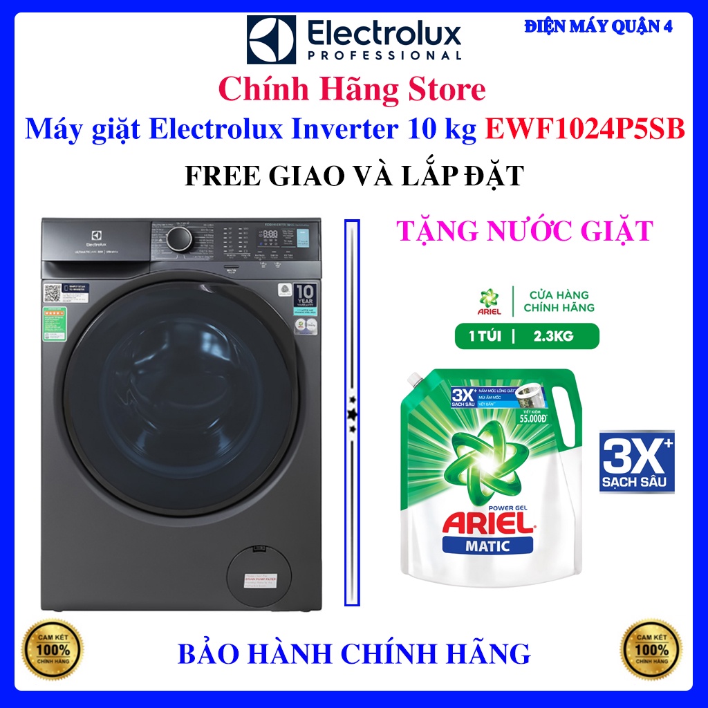 Máy giặt Electrolux Inverter 10 kg EWF1024P5SB