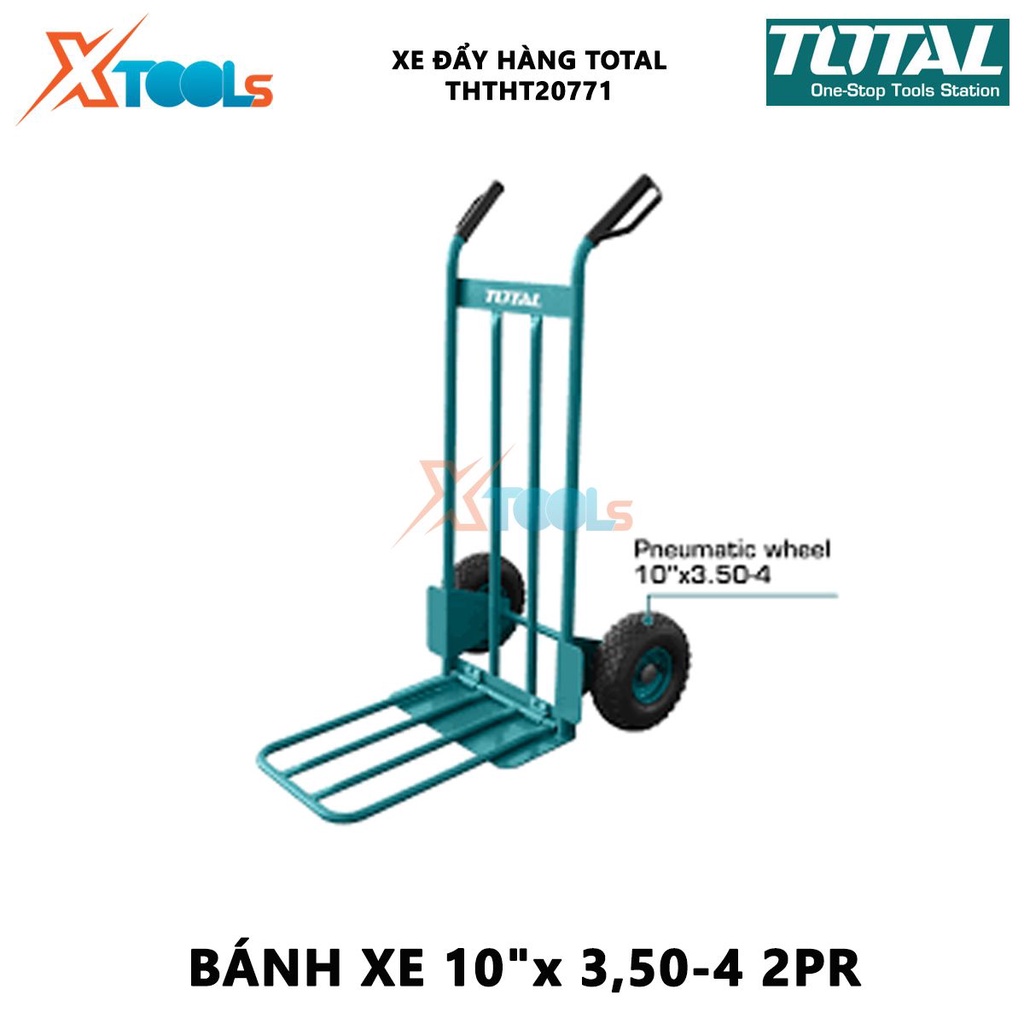 Xe đẩy hàng bằng tay TOTAL THTHT20771 | xe kéo hàng Khả năng tải: 200kg Độ dày khung ống: 1,2 x 25mm [CHÍNH HÃNG]