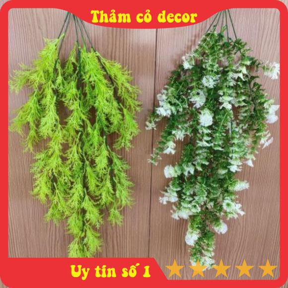 Cành Lá Rủ: rong, liễu, sỉ, lá nhựa rủ giả từ 30-50cm, decor phòng khách, thảm cỏ nhân tạo, tường, nhà hàng, sự kiện