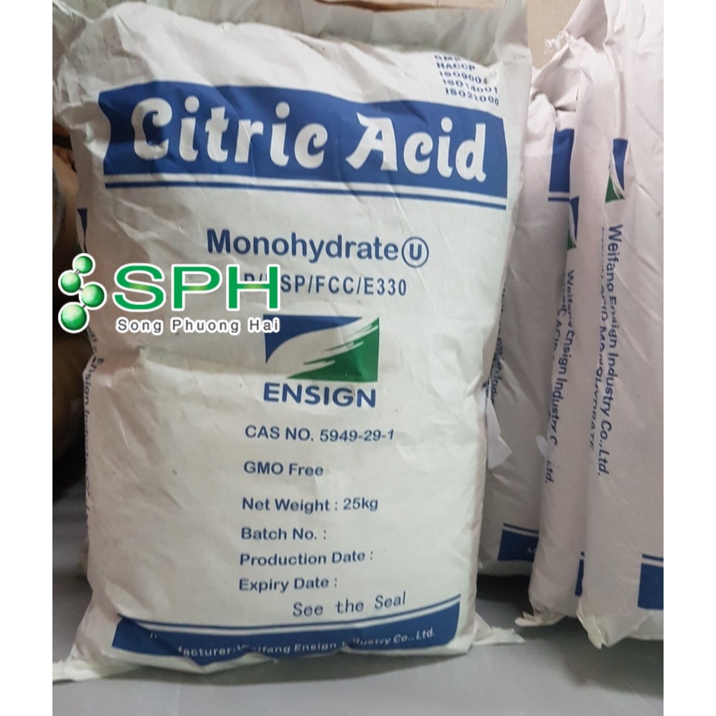 Giá sỉ bao 25kg axit chanh, acid citric ( bột chanh )