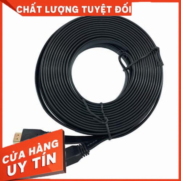 ✅ Dây Cáp HDMI 15m dẹt đen-Dây cáp kết nối cổng HDMI 2 đầu tốt chống nhiễu xịn chất lượng cao giá rẻ ✅