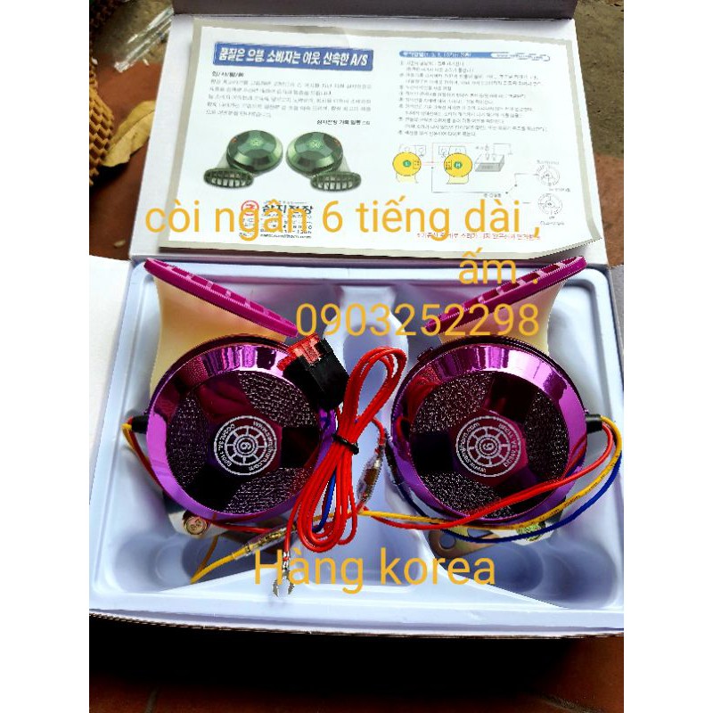 Còi ngân 6 tiếng 12v 24v Hàn Quốc Samji xịn chất lượng cao