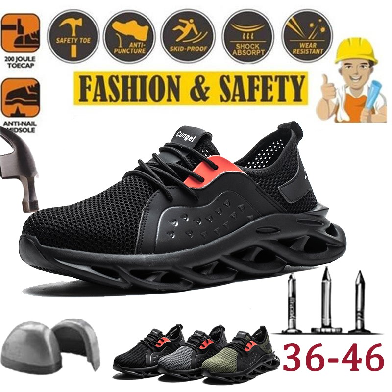 Giày bảo hộ lao động chống đâm thủng chống trượt chống va đập an toàn khi làm công trình dành cho nam 36-46