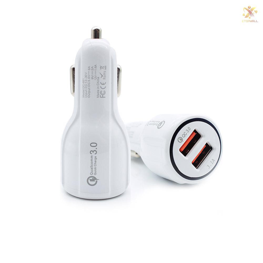 Cốc Sạc Nhanh 2 Cổng Usb Cho Xe Hơi