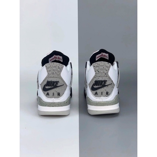 (FULL PHỤ KIỆN 1.1) Giày sneaker air Jodan 4 retro black xám trắng đen nam nữ