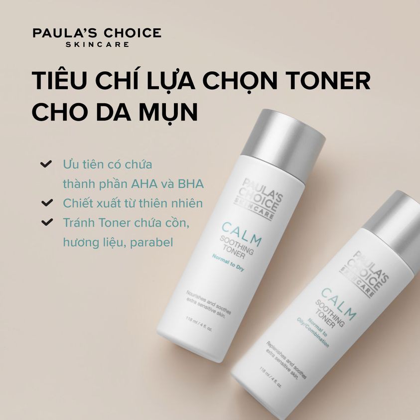 [PAULA'S CHOICE] Toner dịu nhẹ và phục hồi da dầu nhạy cảm Calm Soothing Toner Normal to Oily/Combination (Mã 9160)