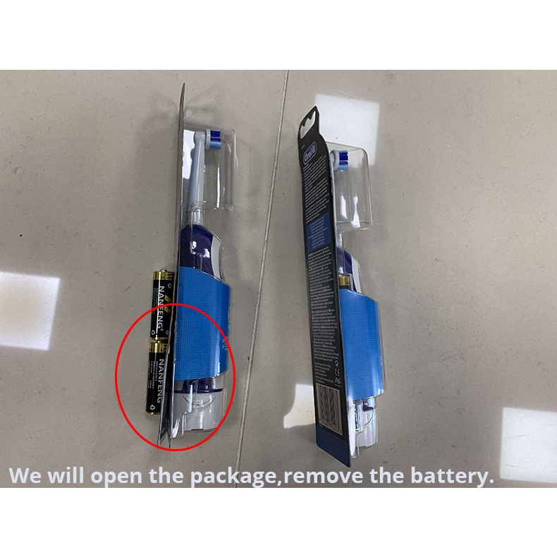 Bàn chải đánh răng điện Oral B dành cho người lớn Vệ sinh răng miệng Bàn chải răng bằng pin với 4 đầu bàn chải